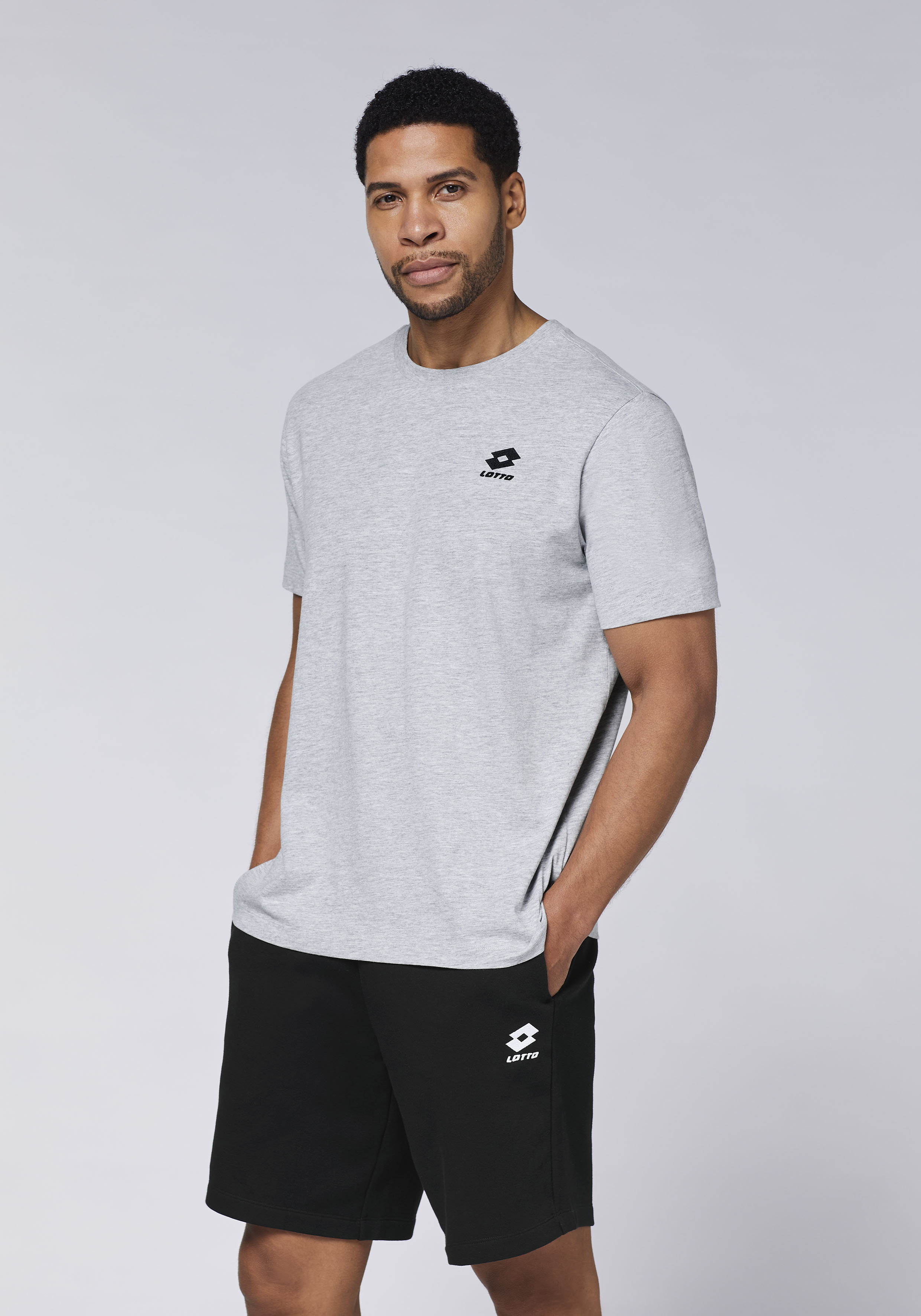 Lotto Herren T-Shirt Hell Grau  Stylecode: 1124001 Men, T-Shirt, Regular Fit