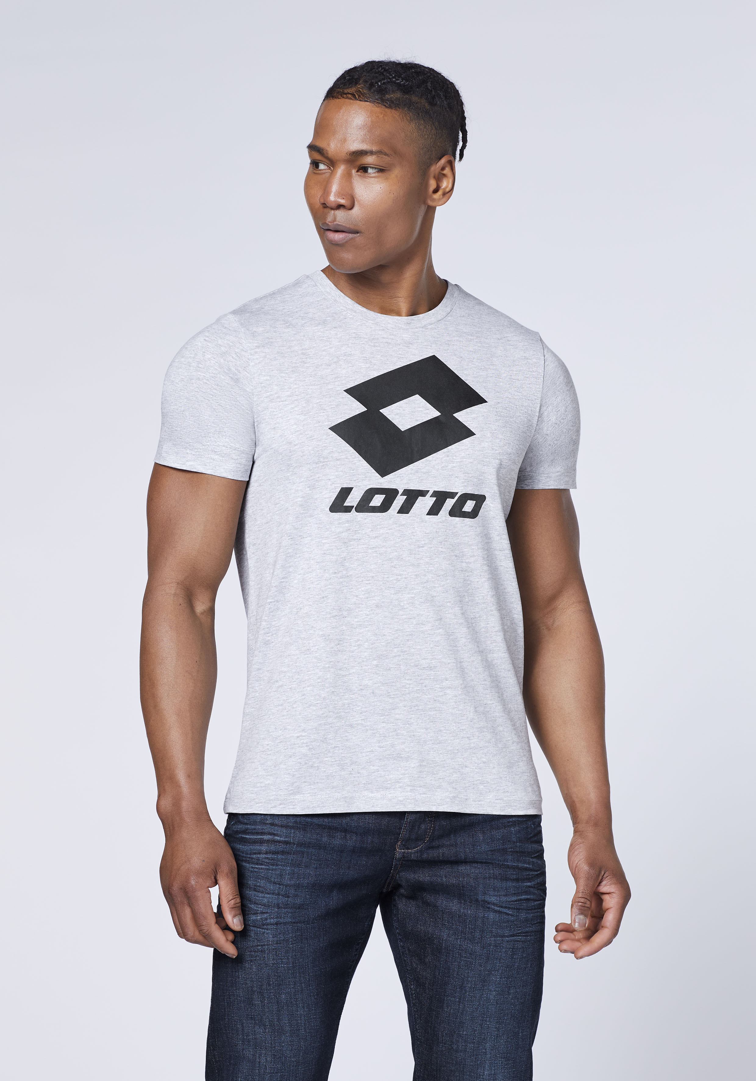 Lotto Herren T-Shirt Hell Grau  Stylecode: 1124002 Men, T-Shirt, Regular Fit