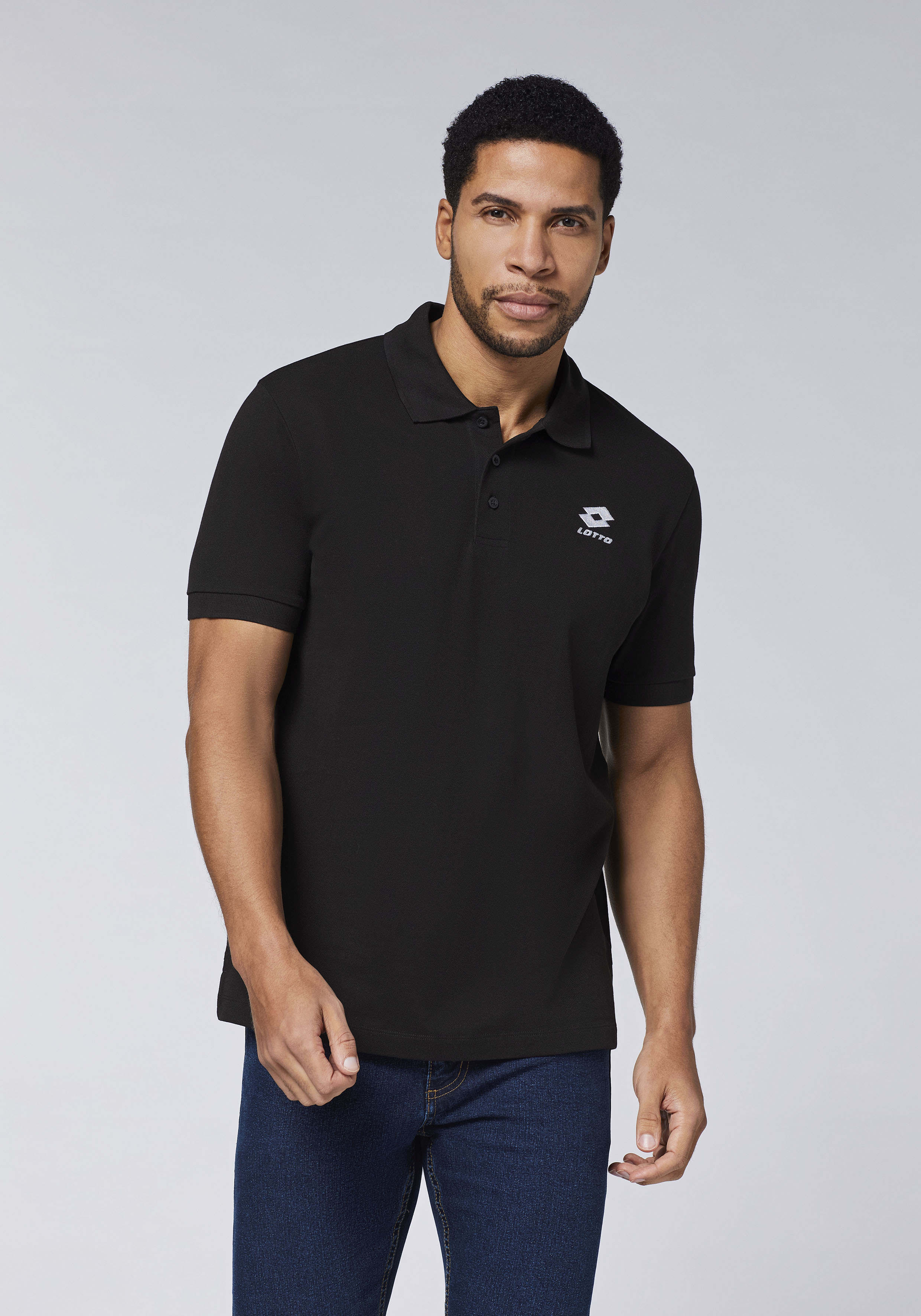 Lotto Herren Poloshirt Schwarz  Stylecode: 1124003 Men, Polo Shirt, Regular Fit