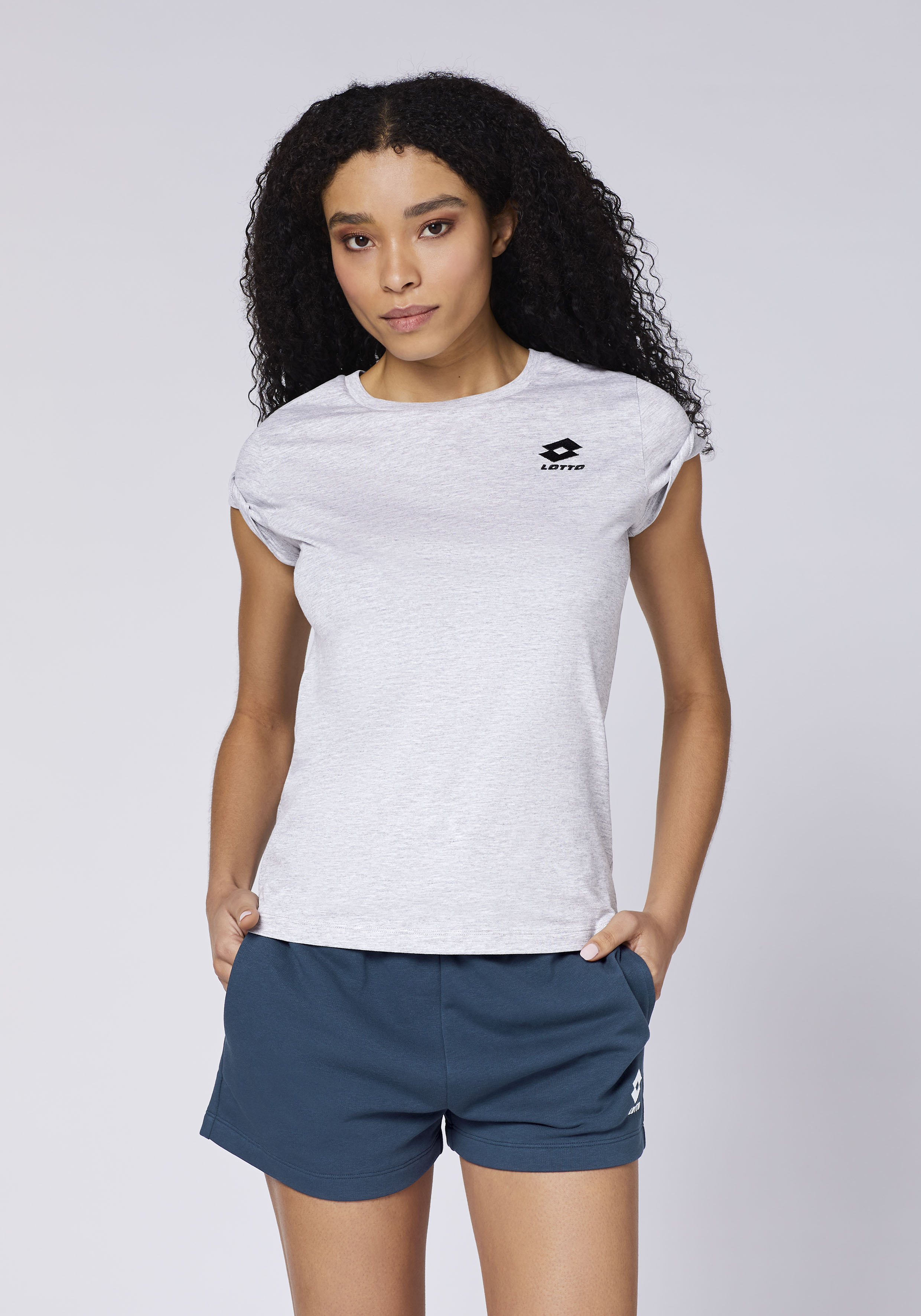 Lotto Damen T-Shirt Hell Grau  Stylecode: 1124012 Women, T-Shirt, Slim Fit